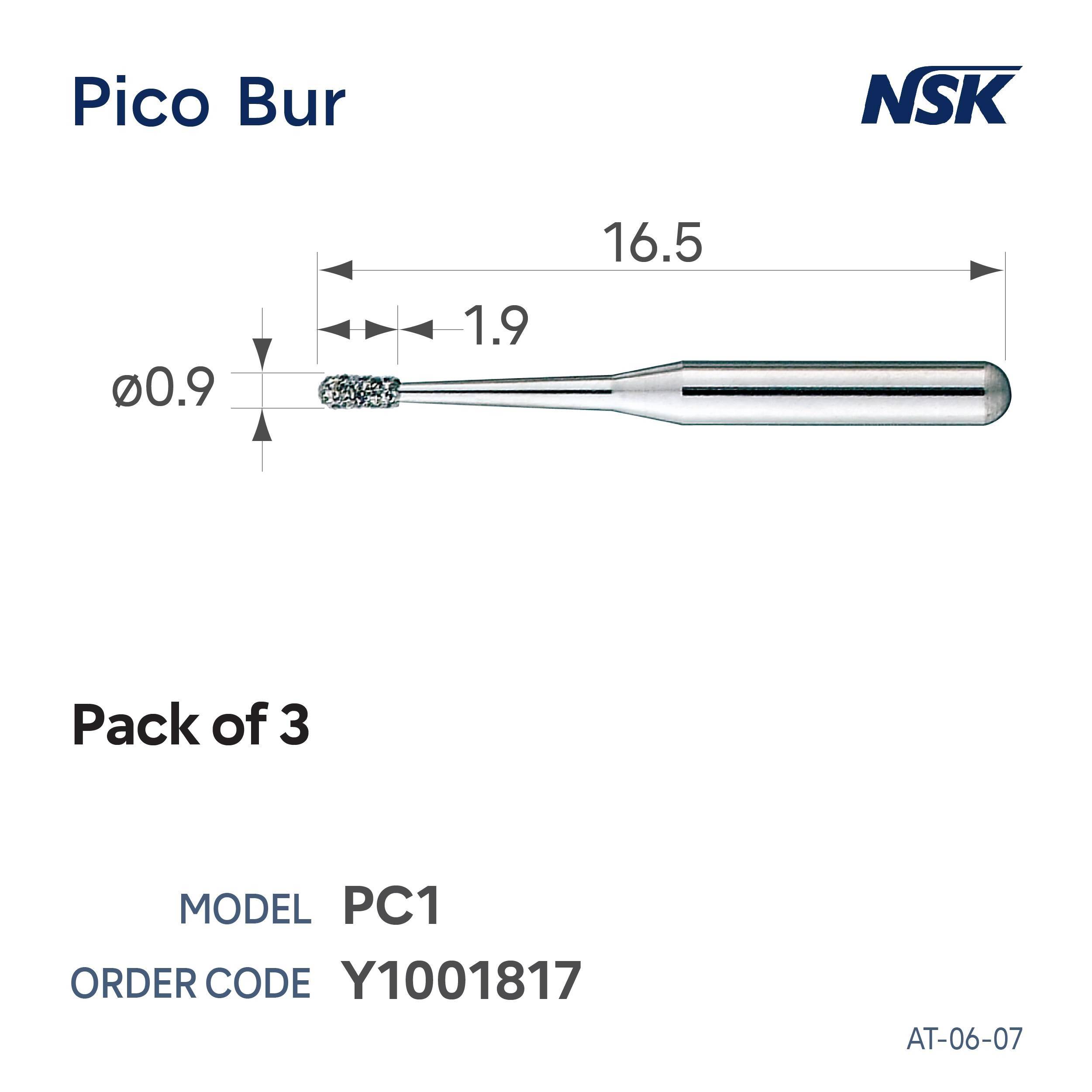 PC1 PICO BUR(SET OF 3)