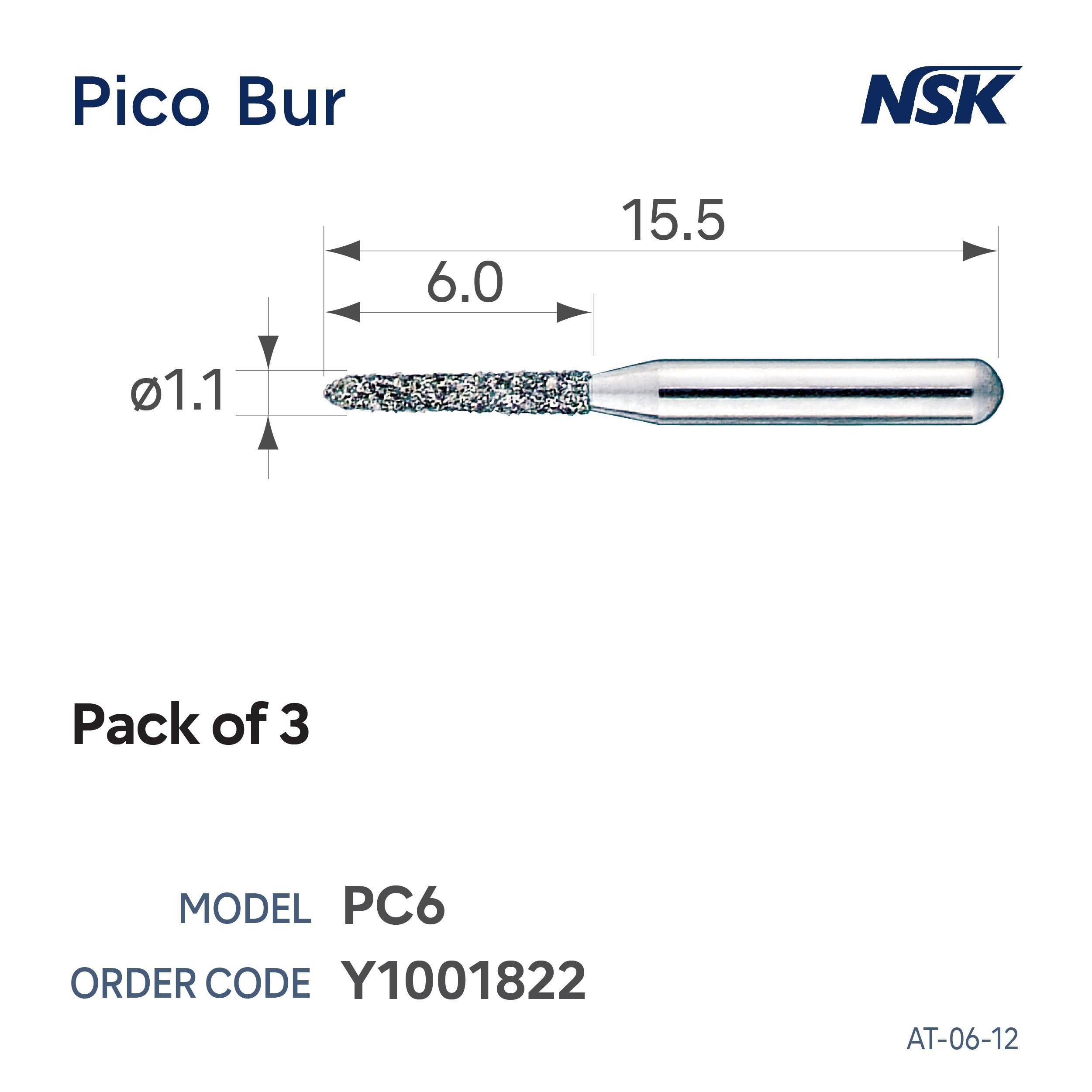 PC6 PICO BUR (SET OF3)