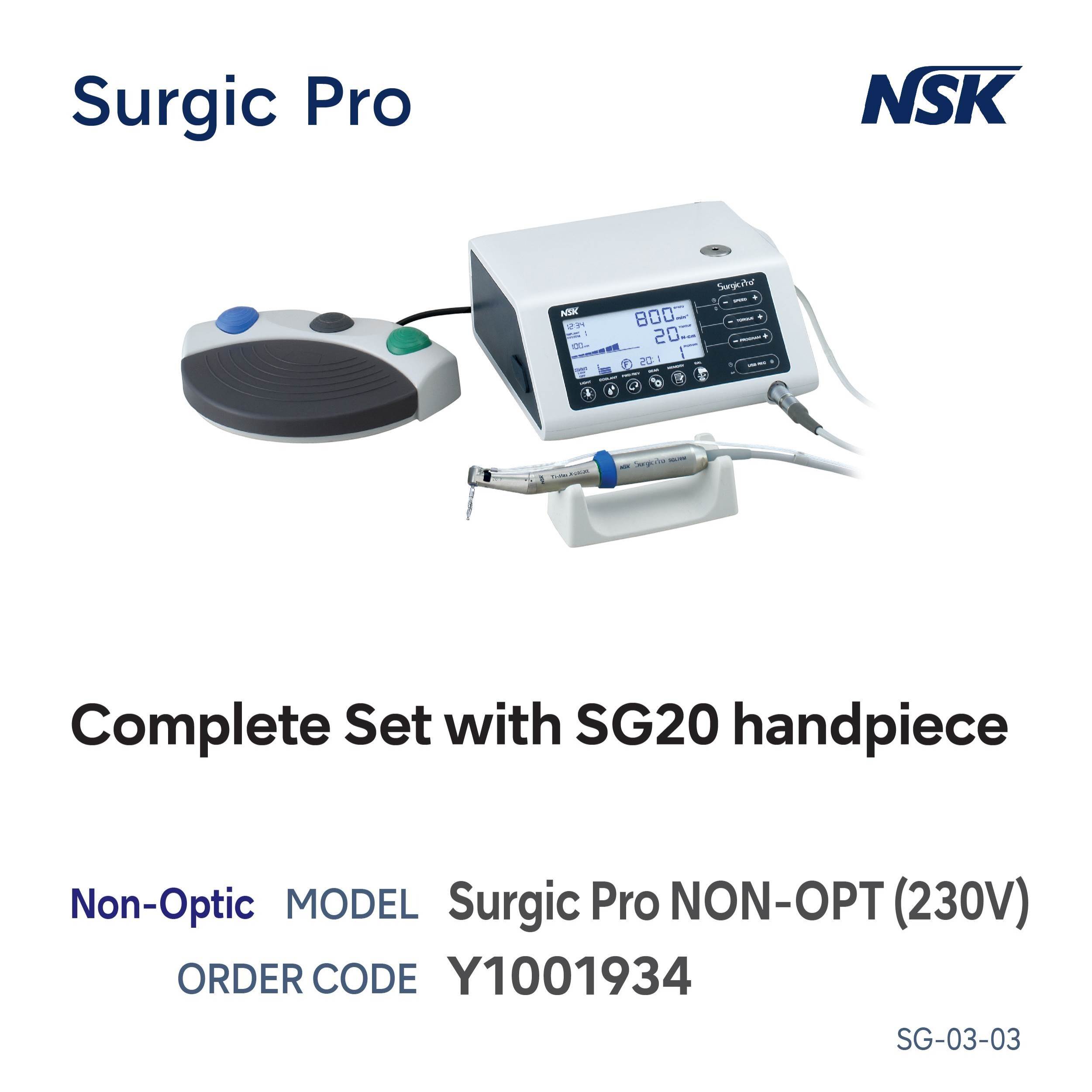 Surgic Pro Non Opt 230V With S Max SG20 Handpiece