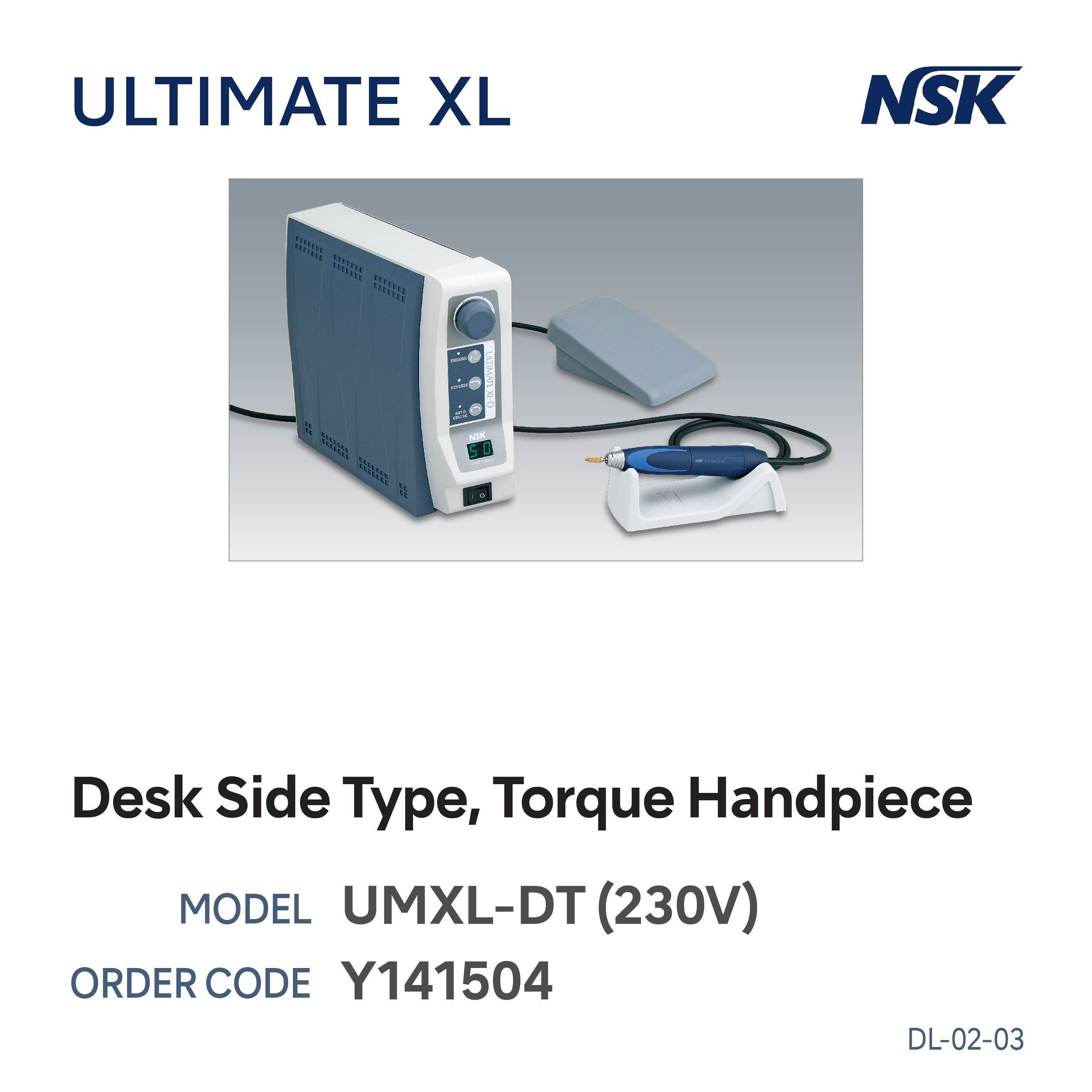 ULTIMATE XL DESK SIDE TYPE COMPLETE SET, TORQUE HANDPIECE