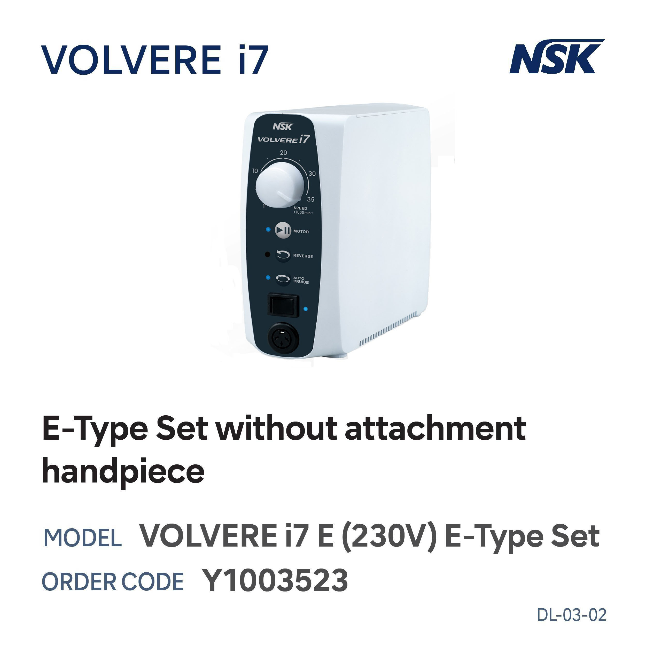DENTAL ENGINE MICROMOTOR VOLVERE I7 (230V)